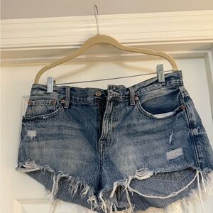 Pistola Blue Distressed Jean Shorts